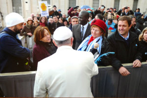 Pope Francis Prays with scleroderma community
